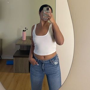 American Eagle super high-rise stretchy flare jeans, worn once, size 6 standard